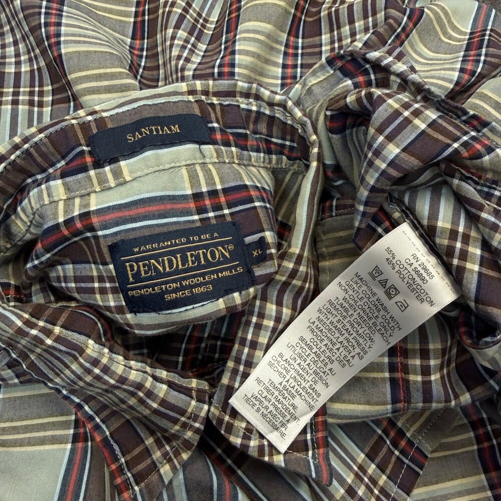 Pendleton XL men’s flannel short sleeve button up shirt outdoor hiking - Picture 11 of 11